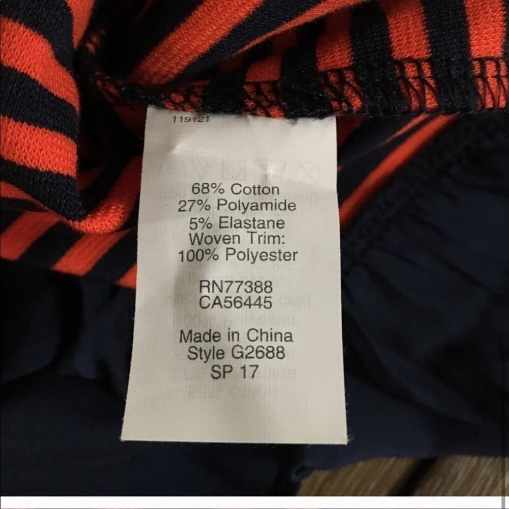 J. crew factory red and navy striped tank. M. NWOT